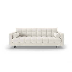 Krémovobiela rozkladacia/s úložným priestorom pohovka z textílie buklé 222 cm Bali – Cosmopolitan Design vyobraziť