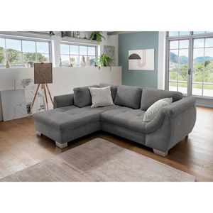 MID.YOU ROHOVÁ SEDACIA SÚPRAVA, textil, sivá vyobraziť