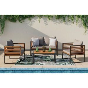 Ambia Garden SÚPRAVA ZÁHRADNÉHO NÁBYTKU drevo, kov, textil vyobraziť