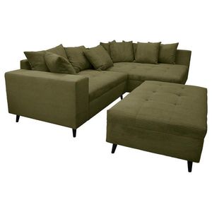 MID.YOU ROHOVÁ SEDACIA SÚPRAVA, textil, olivovozelená vyobraziť