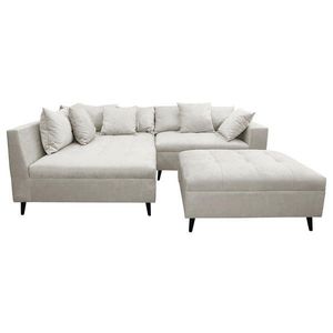 MID.YOU ROHOVÁ SEDACIA SÚPRAVA, textil, svetlosivá vyobraziť