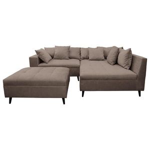 MID.YOU ROHOVÁ SEDACIA SÚPRAVA, textil, hnedá vyobraziť