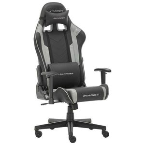 Dxracer HERNÁ STOLIČKA, kožený vzhľad, sivá, čierna vyobraziť