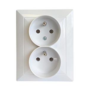 Dvojitá zásuvka czeskie POLA white 33034 vyobraziť
