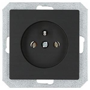 Jedna zásuvka 2p+z MEDIUM black 33508 vyobraziť