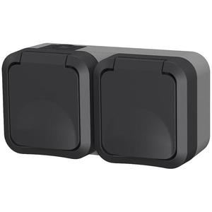 Dvojitá zásuvka AQUA PRO IP55 grey 60325 vyobraziť