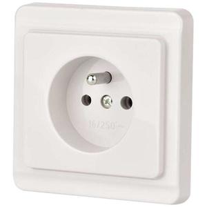 Jedna zásuvka TESLA Z/U white 26011 vyobraziť