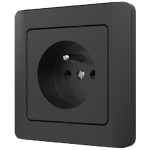 Jedna zásuvka Z/U SILVA black 46220 vyobraziť