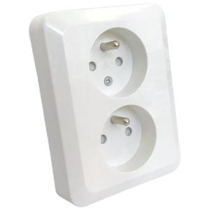 Dvojitá zásuvka czeskie Z/U SILVA white 46138 vyobraziť