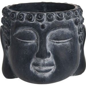 Obal na kvety Budha, betón tm. sivá, 16 x 12, 5 x 16 cm vyobraziť
