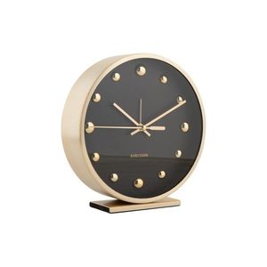 Karlsson 5970BK dizajnové stolné hodiny/budík čierna, pr. 16 cm vyobraziť