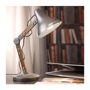ONLI ONLI - Stolná lampa ARCHITETTO 1xE27/22W/230V 62 cm šedá/hnedá vyobraziť