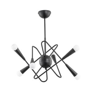 Luster na tyči APPER 6xE14/10W/230V čierna vyobraziť