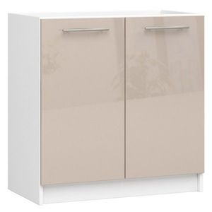 Kuchyňská skříňka pod dřez Olivie S 80 cm bílá/cappuccino lesk vyobraziť
