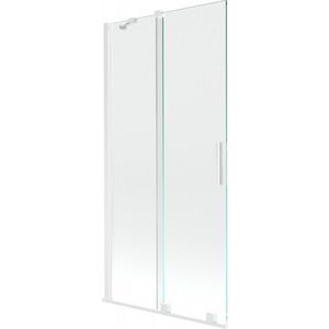 MEXEN/S - Velar Dvojkrídlová posuvná vaňová zástena 150 x 150 cm, transparent, biela 896-150-000-01-20 vyobraziť