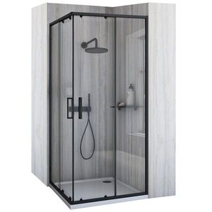 REA/S - Sprchovací kút City 80x80 Black So sprchovou čiernou vaničkou Savoy KPL-K7448 vyobraziť
