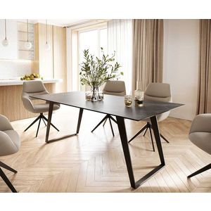 Jedálenský stôl Edge 200x100 cm keramický Laminam® Noir Desir hnedý vyobraziť