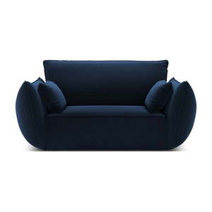 Tmavomodré zamatové kreslo Vanda – Mazzini Sofas vyobraziť