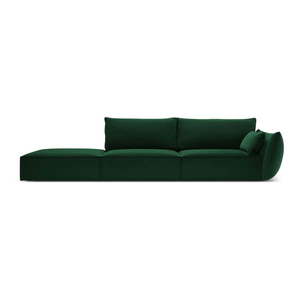 Tmavozelená zamatová pohovka pravý roh 264 cm Vanda – Mazzini Sofas vyobraziť