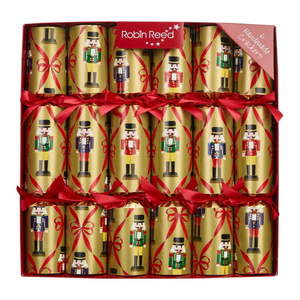 Vianočné crackery v súprave 6 ks Vintage Nutcracker - Robin Reed vyobraziť