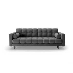 Tmavosivá zamatová rozkladacia/s úložným priestorom pohovka 222 cm Bali – Cosmopolitan Design vyobraziť