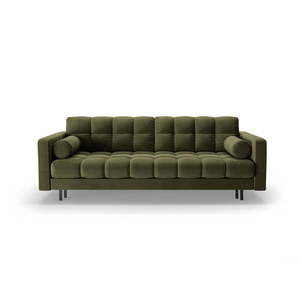 Zelená zamatová rozkladacia/s úložným priestorom pohovka 222 cm Bali – Cosmopolitan Design vyobraziť
