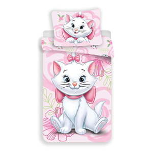 Ružové bavlnené detské obliečky na jednolôžko 140x200 cm Marie Cat "Pink" – Jerry Fabrics vyobraziť