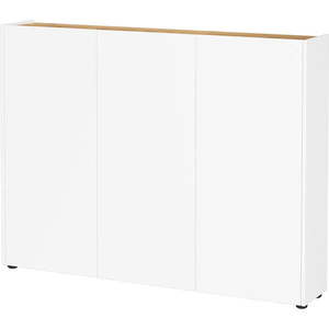 Biela skrinka na topánky v dekore duba 138x105x25 cm Libbiano – Germania vyobraziť