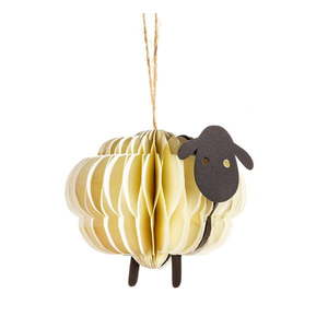 Papierová ručne vyrábaná vianočná ozdoba 9 cm Sheep Honeycomb – Sass & Belle vyobraziť