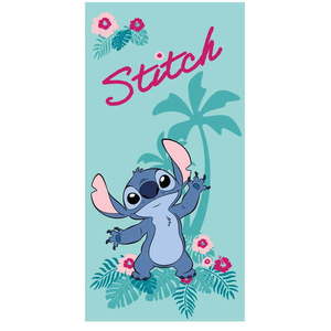 Tyrkysová detská osuška z mikrovlákna 70x140 cm Lilo and Stitch "Hawaii" – Jerry Fabrics vyobraziť