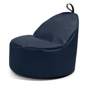 Tmavomodrý sedací vak z imitácie kože Round L – So Soft? vyobraziť
