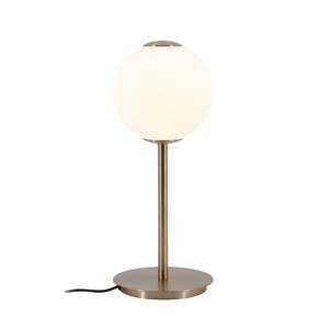 Kovová LED stmievateľná stolová lampa so skleneným tienidlom v mosadznej farbe (výška 37 cm) Audrey Table – UMAGE vyobraziť