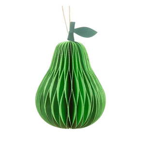 Papierová ručne vyrábaná vianočná ozdoba ø 7 cm Pear Honeycomb – Sass & Belle vyobraziť