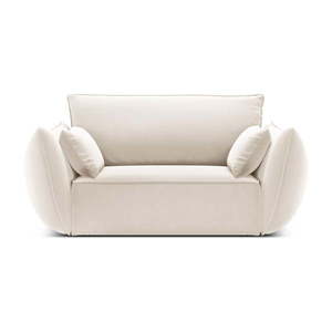 Béžové zamatové kreslo Vanda – Mazzini Sofas vyobraziť