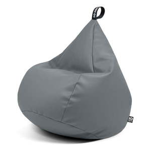 Sivý detský sedací vak z imitácie kože Drop M – So Soft? vyobraziť