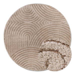 Taupe okrúhly koberec ø 200 cm Panglao New York Taupe – Elle Decoration vyobraziť
