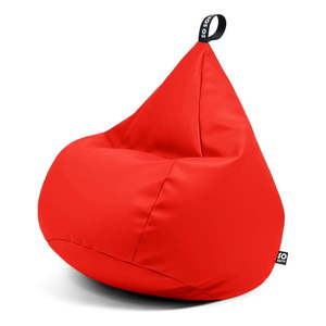 Červený sedací vak z imitácie kože Drop L – So Soft? vyobraziť
