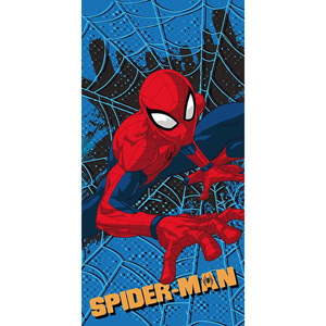 Červená/modrá detská osuška z mikrovlákna 70x140 cm Spider-man – Jerry Fabrics vyobraziť