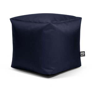 Tmavomodrý detský sedací vak z imitácie kože Cube M – So Soft? vyobraziť