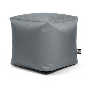 Sivý detský sedací vak z imitácie kože Cube M – So Soft? vyobraziť