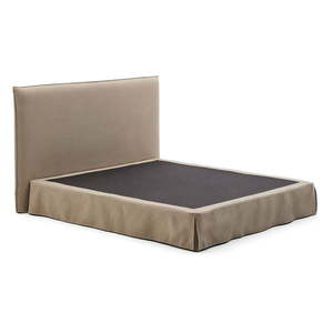 Taupe čalúnená dvojlôžková posteľ 180x200 cm Jaira – Kave Home vyobraziť