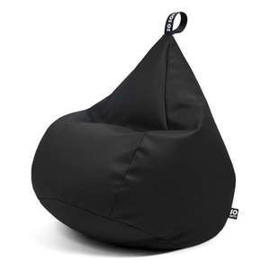 Čierny detský sedací vak z imitácie kože Drop M – So Soft? vyobraziť
