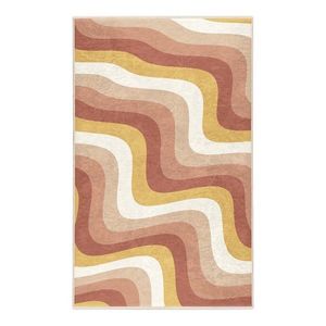 Okrovožltý/staroružový prateľný koberec 60x100 cm Creamy Strawberry Swirl – Mila Home vyobraziť