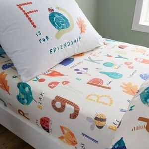 Napínacia detská plachta do postieľky 70x140 cm Woodland Alphabet – RHS vyobraziť