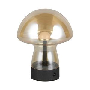Jantárová LED stolová lampa so skleneným tienidlom (výška 18 cm) Dooley – Trio vyobraziť