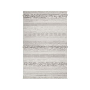Svetlosivo-krémový prateľný ručne tkaný bavlnený koberec 170x240 cm Air Natural – Lorena Canals vyobraziť