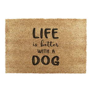 Rohožka z kokosového vlákna 40x60 cm Life Is Better With & Dog – Artsy Doormats vyobraziť
