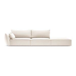 Béžová zamatová pohovka ľavý roh 264 cm Vanda – Mazzini Sofas vyobraziť