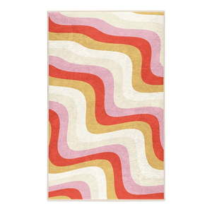 Žltý/ružový prateľný koberec 80x150 cm Creamy Raspberry Swirl – Mila Home vyobraziť