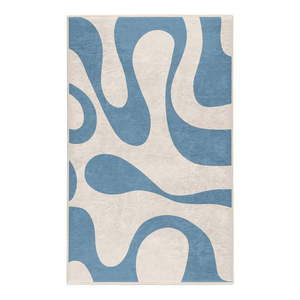 Modrý prateľný koberec 60x100 cm Blue Latte – Mila Home vyobraziť